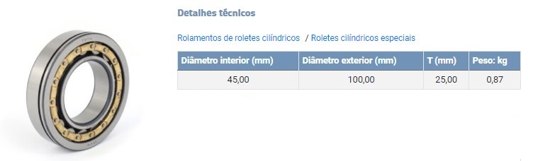 ROLAMENTO TRASEIRO ENTALHADO CAIXA MB G3