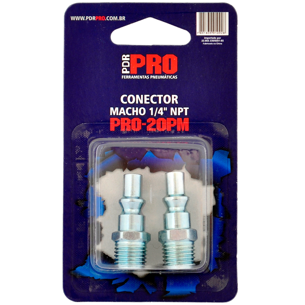 BERLINER CONECTOR PDR 1/4 MACHO BLISTER