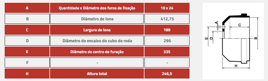 TAMBOR FREIO DIANTEIRO SCANIA 113